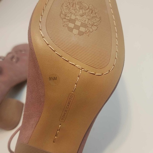 Vince Camuto Nahara Mauve Suede Lace-Up Sandal Heels - 9 1/2 - Picture 4 of 5
